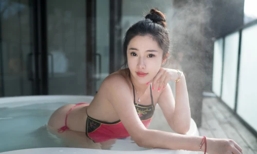 【244】美女壁纸 性感 写真 浴缸 肚兜 陈嘉嘉  4K 超清壁纸3840_2160@青蛙壁纸-笨猫小站