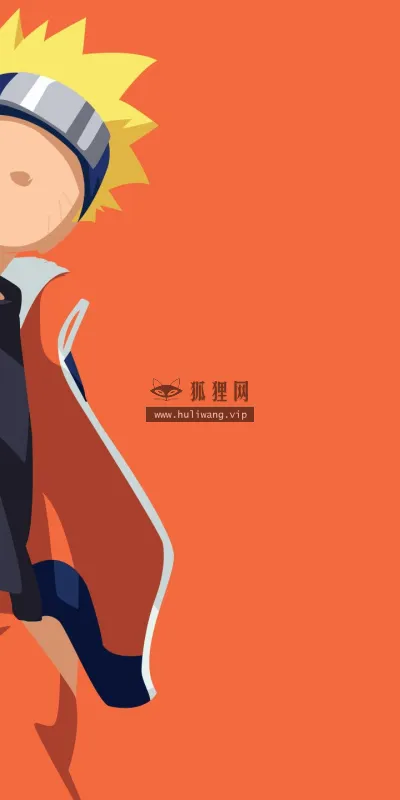 【6925】动漫壁纸 极简 男孩 橙色 金发 火影忍者  2K 高清壁纸2560_1440@青蛙壁纸-笨猫小站