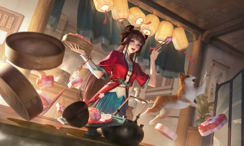 【6942】游戏壁纸 西施 玲珑珍味 王者荣耀  4K 超清壁纸4250_2160@青蛙壁纸-笨猫小站