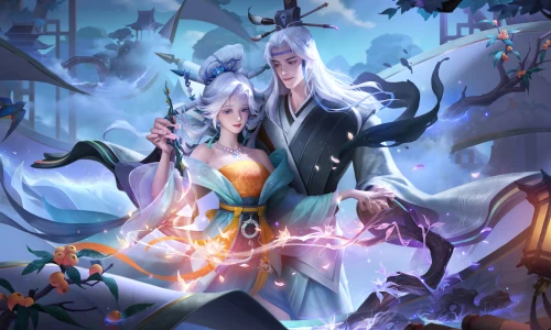 【7018】游戏壁纸 王者荣耀 画中仙 干将莫邪  2K 高清壁纸3440_1440@青蛙壁纸-笨猫小站