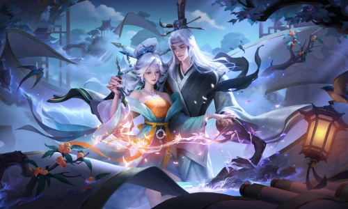【7021】游戏壁纸 王者荣耀 画中仙 干将莫邪  4K 超清壁纸4248_2160@青蛙壁纸-笨猫小站