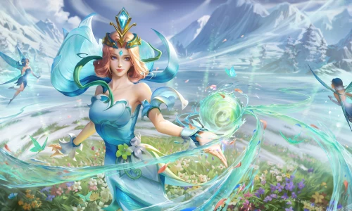 【7192】游戏壁纸 王者荣耀 甄姬 落雪兰心  4K 超清壁纸4243_2160@青蛙壁纸-笨猫小站