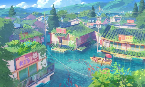 【8705】创意壁纸 插图 插画  2K 高清壁纸3500_1750@青蛙壁纸-笨猫小站