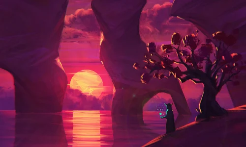 【8710】创意壁纸 插图 插画  4K 超清壁纸3840_2160@青蛙壁纸-笨猫小站