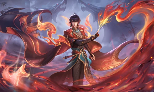 【10083】游戏动漫壁纸 弈星 炽弈燎原 王者荣耀  4K 超清壁纸4244_2160@青蛙壁纸-笨猫小站